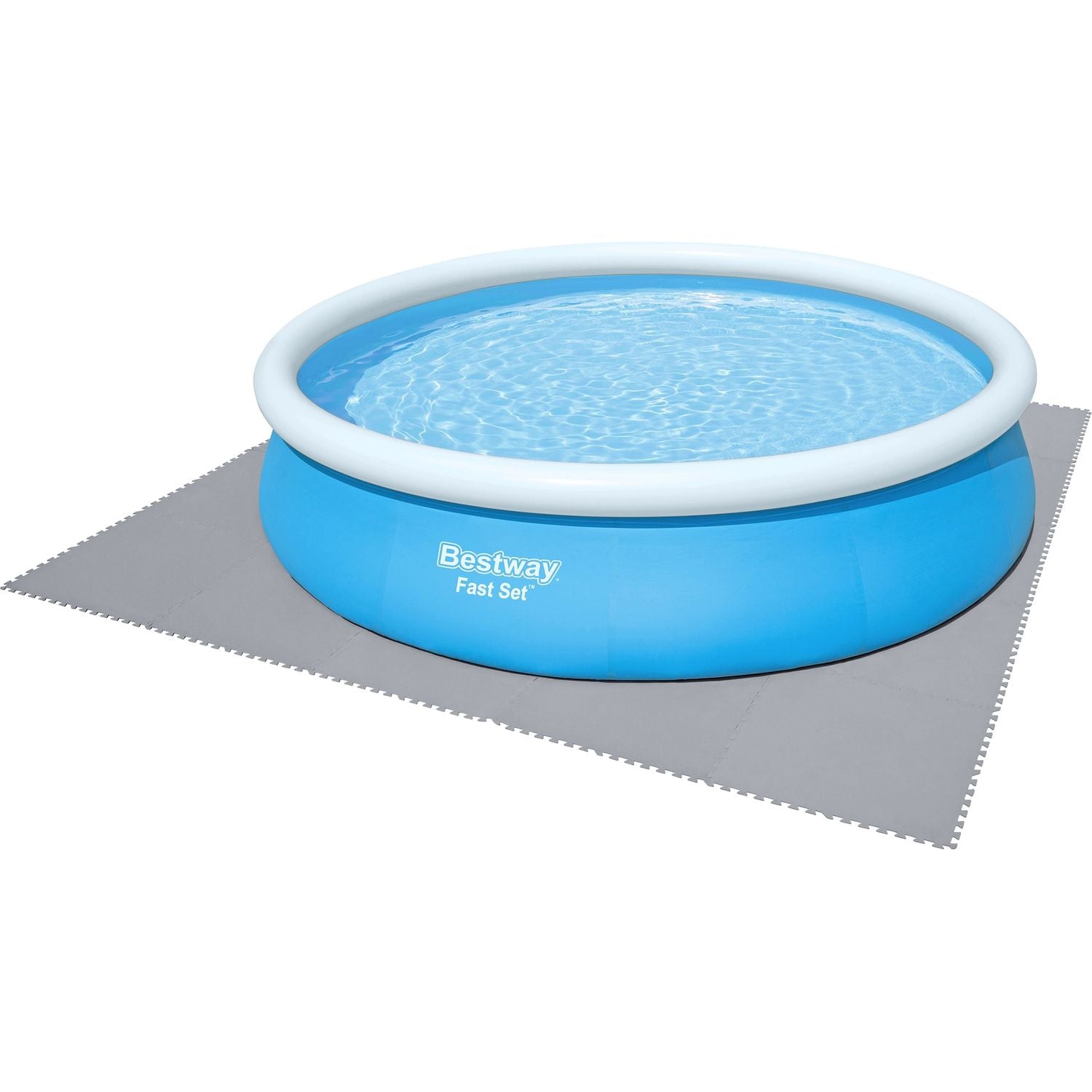 BESTWAY - Tappeto sotto piscina componibile Grigio 78x78 cm - set 9 pezzi